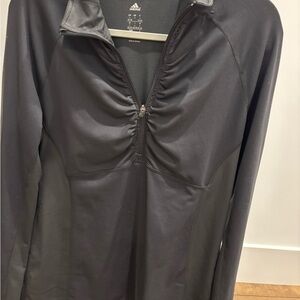 Adidas Dark Charcoal Women's Quarter- Zip Sweatshirt size L